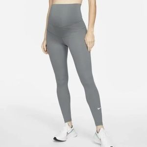 Nike High-waisted Leggings (maternity) In Grey
